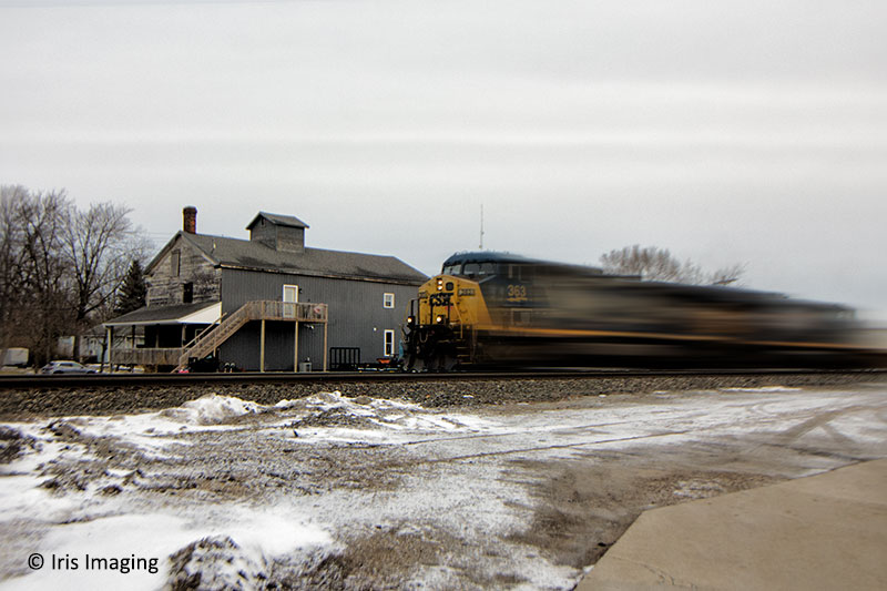 Train passing through Wellington